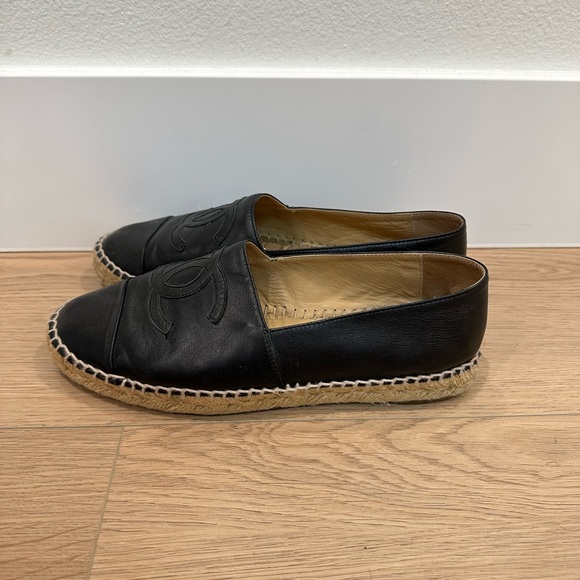 Chanel Espadrilles - Black Leather - Picture 5 of 7